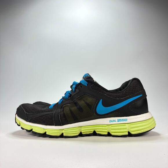 Nike Dual Fusion ST 2 Black Blue Training Running Shoes 454240-018 Womens Sz 8.5 - Picture 4 of 10
